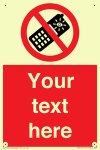 Custom No camera phones Sign